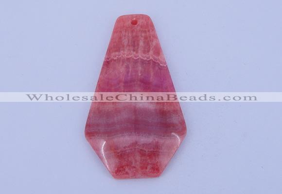 NGP166 2pcs 35*60mm dyed rhodochrosite gemstone pendants