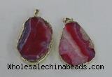 NGP1662 30*40mm - 35*45mm freeform druzy agate pendants