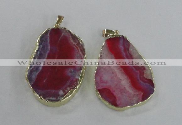 NGP1662 30*40mm - 35*45mm freeform druzy agate pendants