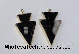 NGP1694 28*50mm - 30*55mm arrowhead agate gemstone pendants