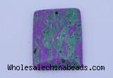 NGP171 2pcs 34*44mm rectangle lapis & malachite gemstone pendants