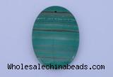 NGP176 2pcs 35*40mm oval synthetic malachite gemstone pendants