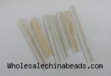 NGP1760 6*55mm - 8*80mm sticks white crystal beads pendants