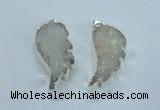 NGP1821 18*35mm - 20*40mm wing-shaped druzy agate pendants