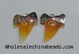 NGP1889 35*45mm - 38*55mm teeth-shaped agate gemstone pendants