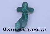 NGP189 29*51mm cross synthetic malachite gemstone pendant jewelry