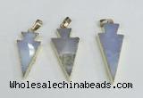 NGP1920 15*30mm - 18*40mm arrowhead agate gemstone pendants