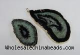 NGP1929 30*55mm - 45*75mm freeform druzy agate gemstone pendants