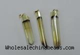 NGP1931 6*50mm - 8*55mm stick lemon quartz pendants wholesale