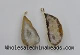 NGP1968 25*40mm - 30*50mm freeform druzy agate gemstone pendants