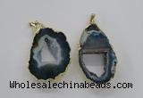 NGP1971 25*40mm - 30*50mm freeform druzy agate gemstone pendants