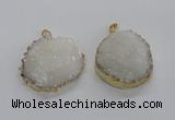 NGP1985 35*40mm - 40*45mm freefrom druzy agate pendants