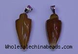 NGP2058 15*40mm - 18*45mm arrowhead striped agate pendants