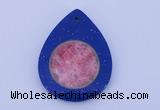 NGP212 37*50mm fashion dyed rhodochrosite & lapis lazuli gemstone pendant