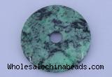 NGP221 6*45mm fashion african turquoise gemstone donut pendant