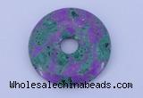 NGP224 5*30mm fashion synthetic ruby zoisite gemstone donut pendant