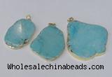 NGP2245 35*40mm - 45*50mm freeform turquoise gemstone pendants