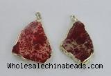 NGP2284 30*40mm - 40*50mm freeform sea sediment jasper pendants