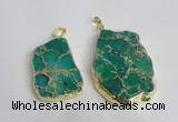 NGP2288 30*40mm - 40*50mm freeform sea sediment jasper pendants