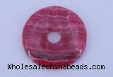 NGP229 7*50mm fashion dyed rhodochrosite gemstone donut pendant