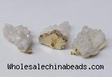 NGP2338 30*35mm - 35*40mm nuggets druzy quartz pendants