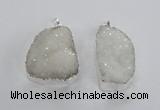 NGP2362 25*40mm - 35*45mm freefrom druzy agate pendants