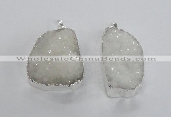 NGP2362 25*40mm - 35*45mm freefrom druzy agate pendants