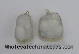 NGP2364 25*40mm - 35*45mm freefrom druzy agate pendants