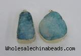 NGP2365 25*40mm - 35*45mm freefrom druzy agate pendants