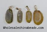 NGP2391 12*25mm - 20*30mm freeform druzy agate pendants