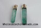 NGP2422 10*45mm - 12*55mm sticks dyed white crystal pendants