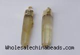 NGP2425 15*50mm - 18*65mm sticks dyed white crystal pendants