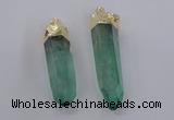 NGP2429 15*50mm - 18*65mm sticks dyed white crystal pendants