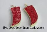 NGP2441 18*40mm - 20*50mm horn sea sediment jasper pendants