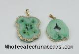 NGP2509 18*25mm - 30*40mm freeform druzy agate pendants