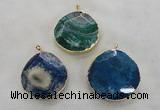 NGP2548 48*50mm - 55*55mm freeform agate gemstone pendants