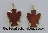 NGP2580 30*40mm angel agate gemstone pendants wholesale