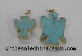 NGP2586 25*35mm - 38*48mm angel turquoise pendants wholesale