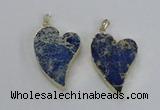 NGP2610 40*50mm - 50*70mm heart sea sediment jasper pendants