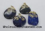 NGP2626 25*35mm - 40*50mm freeform lapis lazuli gemstone pendants