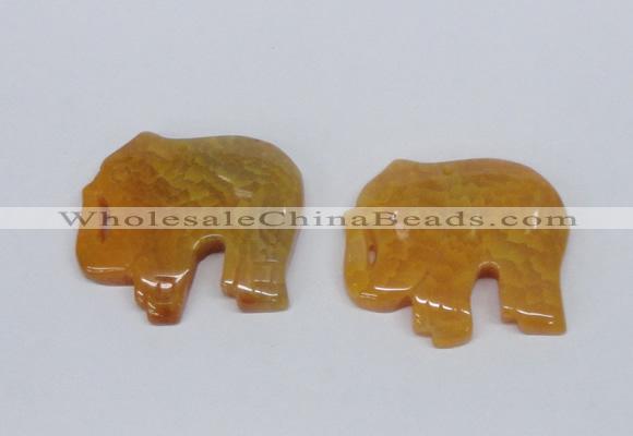 NGP2720 45*55mm elephant agate gemstone pendants wholesale