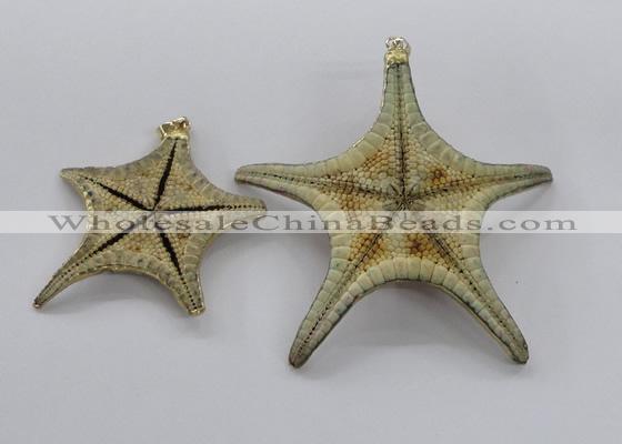 NGP2761 50*55mm - 75*85mm starfish pendants wholesale