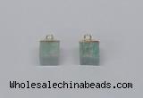 NGP2779 10*12mm - 12*14mm cube amazonite gemstone pendants