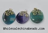 NGP2834 30*35mm - 35*45mm freeform agate gemstone pendants wholesale