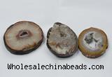 NGP2856 50*60mm - 60*75mm freeform druzy agate gemstone pendants