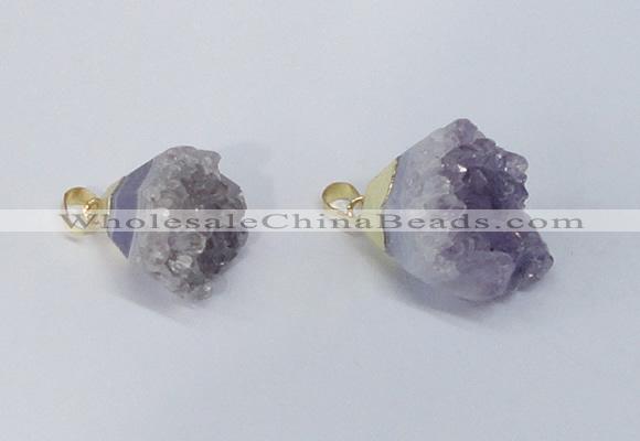 NGP2901 20*25mm - 25*30mm freeform amethyst gemstone pendants