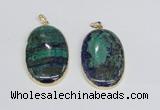 NGP2929 30*50mm - 32*52mm oval chrysocolla pendants