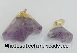 NGP2949 20*25mm – 25*40mm freeform amethyst gemstone pendants