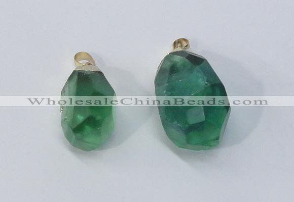 NGP3025 20*30mm – 25*40mm freeform fluorite gemstone pendants