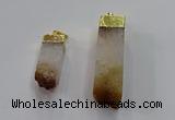 NGP3041 10*35mm – 12*50mm sticks citrine gemstone pendants